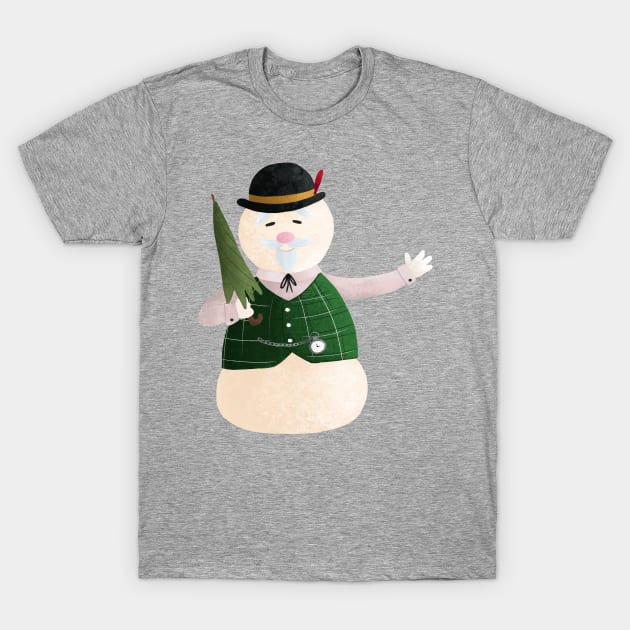 Sam the Snowman T-Shirt by Dogwoodfinch